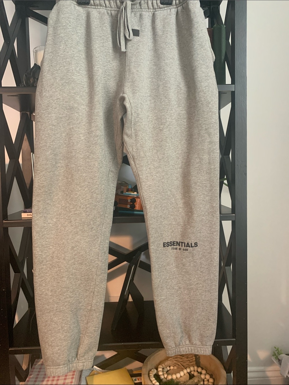 Essentials Heather Gray Sweatpants with Minimal Logo